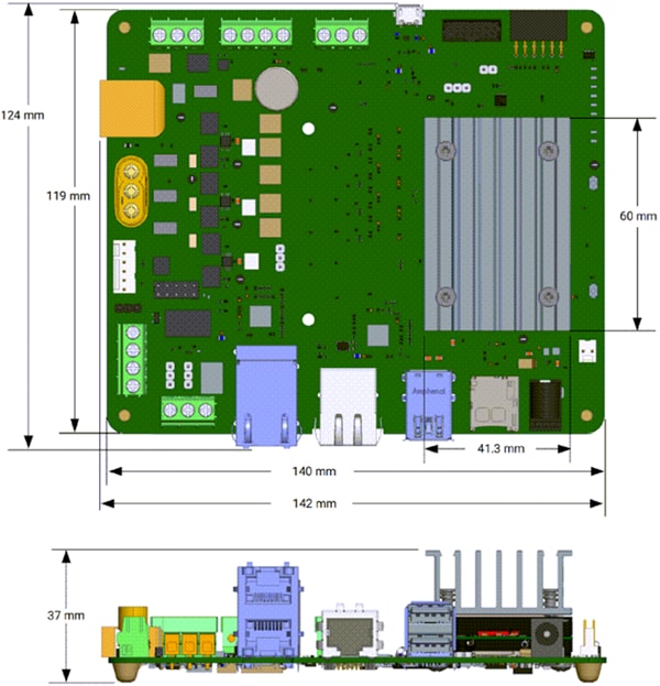 機械図面 - AMD / Xilinx Kria™ KD240ドライブスタータキット